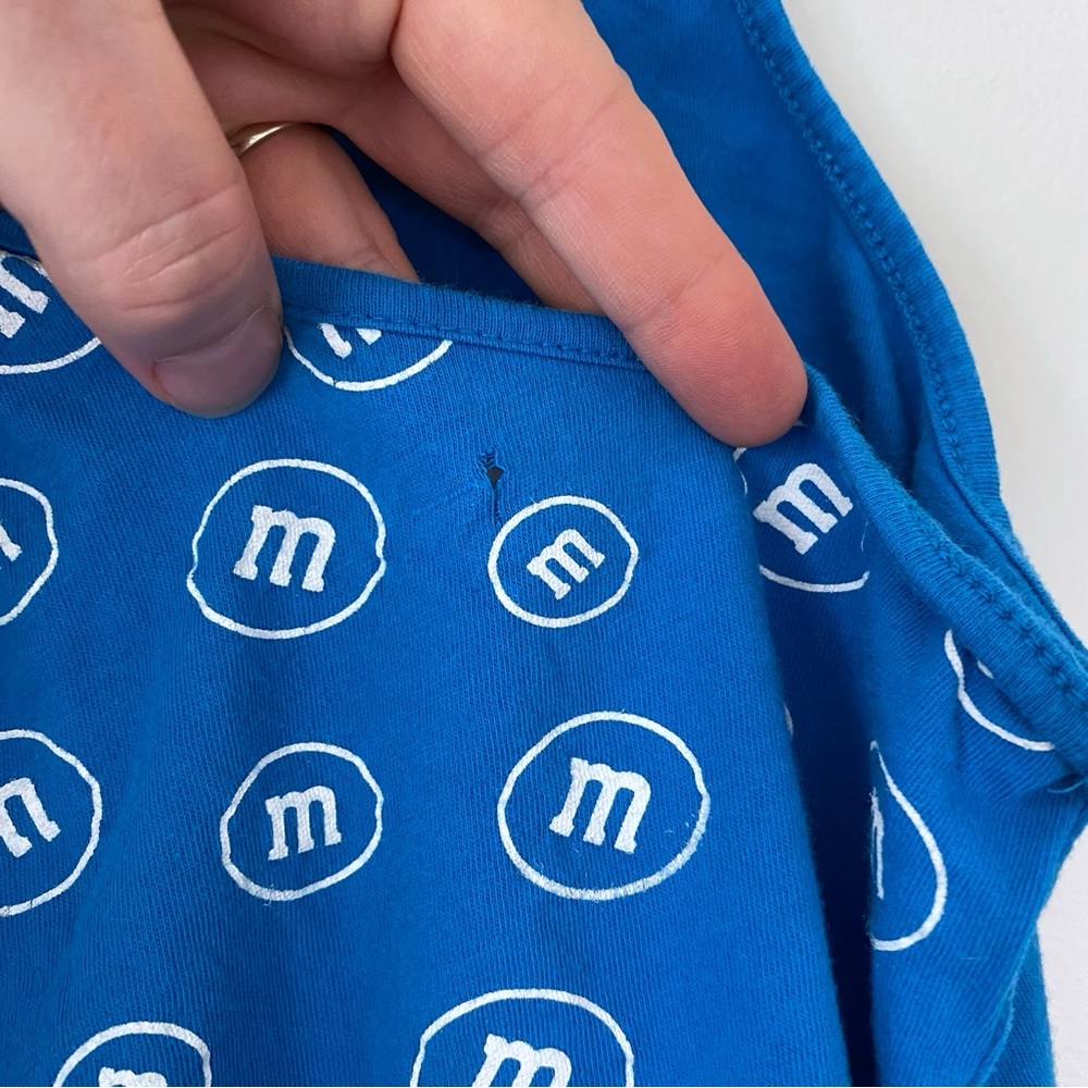 2/$16 M&M’s World Blue Racerback Tank Top - Picture 8 of 8